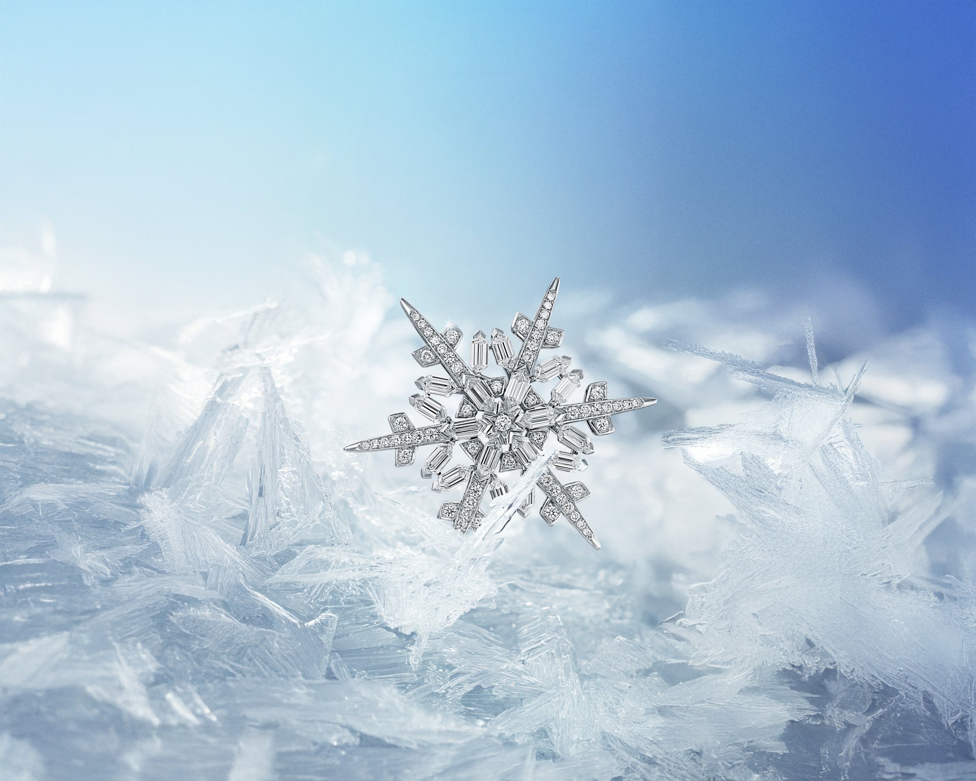 В морозных узорах